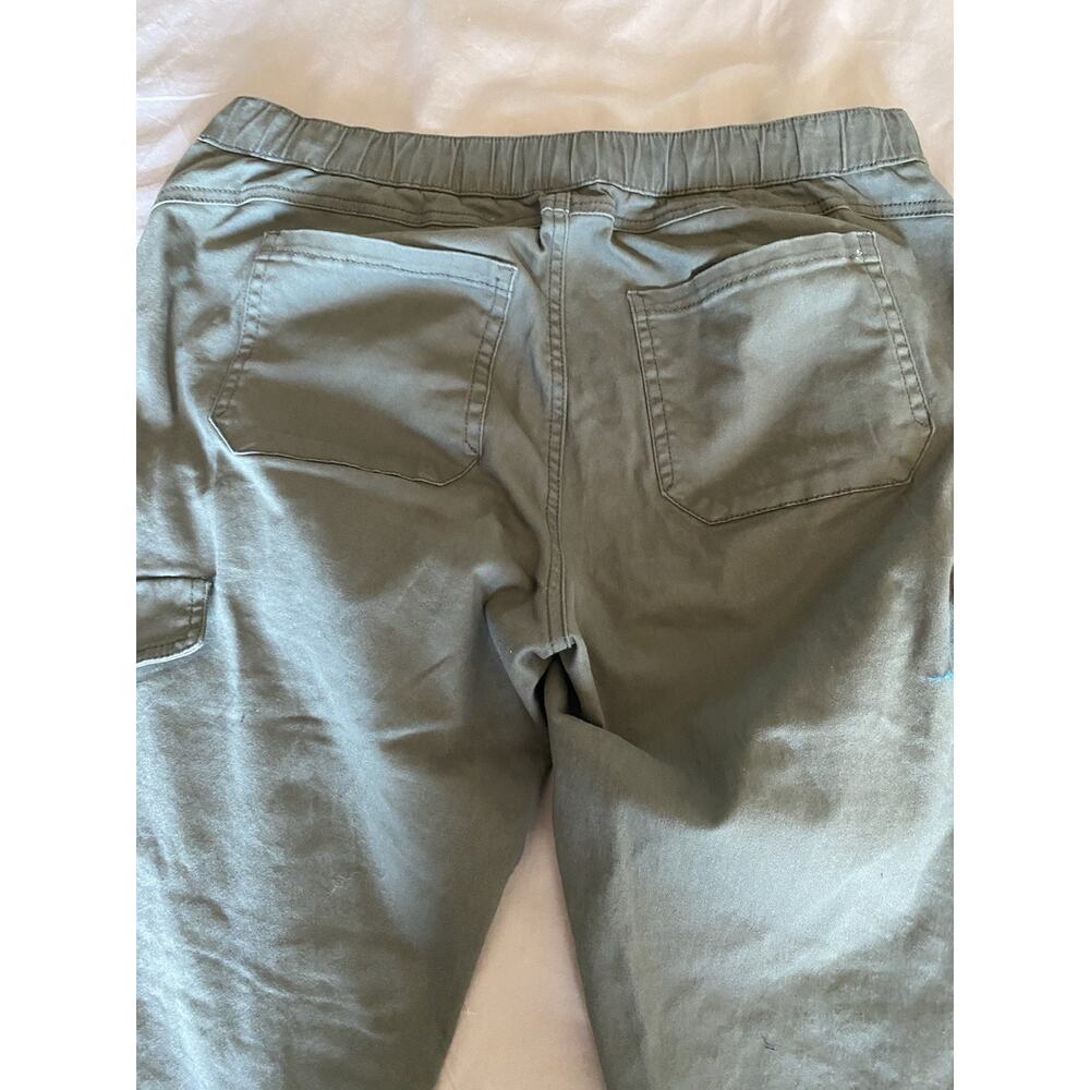 Sincerely Jules Army Green Cargo Moto Joggers Size XL Drawstring Side Pockets - Picture 7 of 8